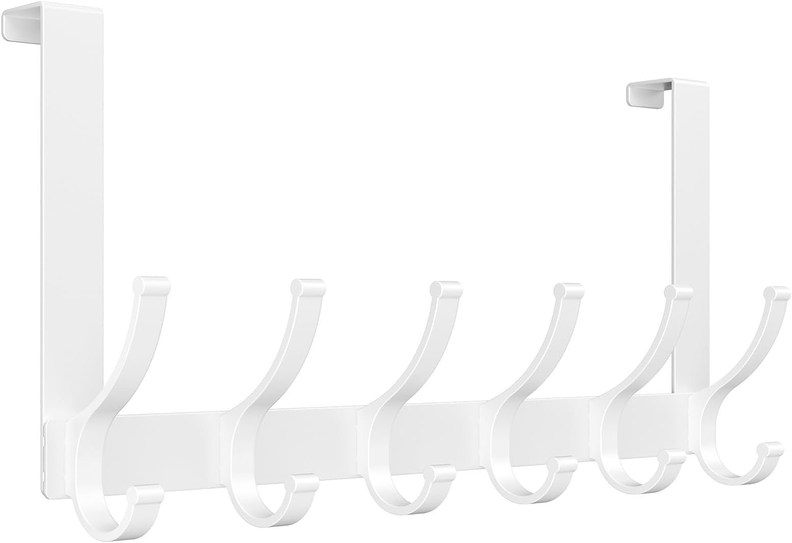 Optish Over The Door Hooks, Heavy Duty 12 Hooks Over Door Hanger Hook White