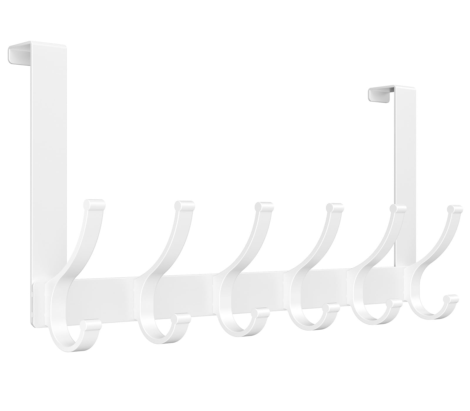 Optish Over The Door Hooks, Heavy Duty 12 Hooks Over Door Hanger Hook White