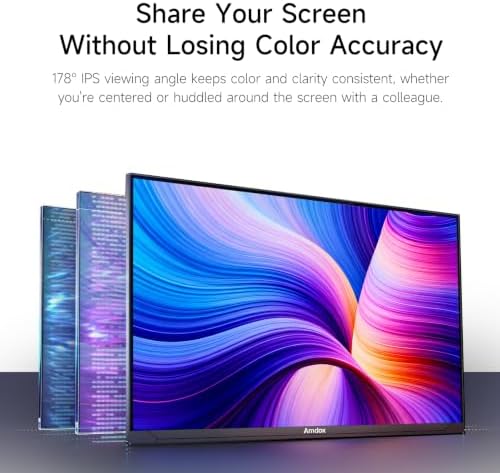 Amdox 27-Inch 4K UHD IPS Monitor, 3840x2160, 60Hz, 5ms, 1000:1 Contrast, 178° Viewing Angle, Adjustable Stand, HDMI and DisplayPort — 사진 6