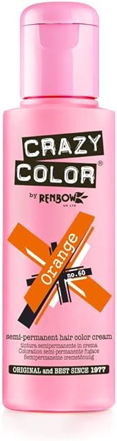 Renbow Crazy Color Semi Permanent Hair Color Cream Orange No.60 100ml