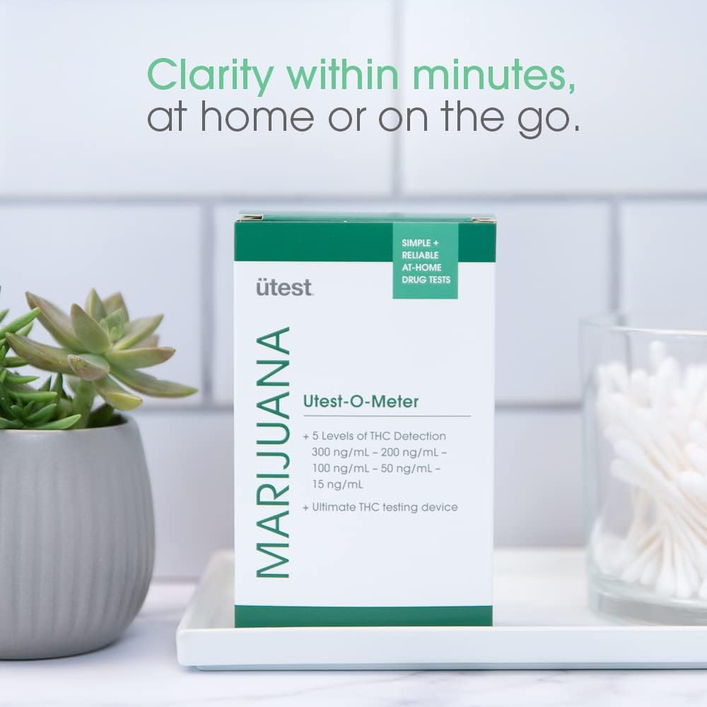 UTest -O-Meter 5 Level THC Home Drug Test | Marijuana Urine Test Kit | Highly Sensitive Testing Strips with Instant Results | 5 Panel Tests 15 ng/mL, 50 ng/mL, 100, 200, & 300 ng/mL (4-Pack) : Health & Household