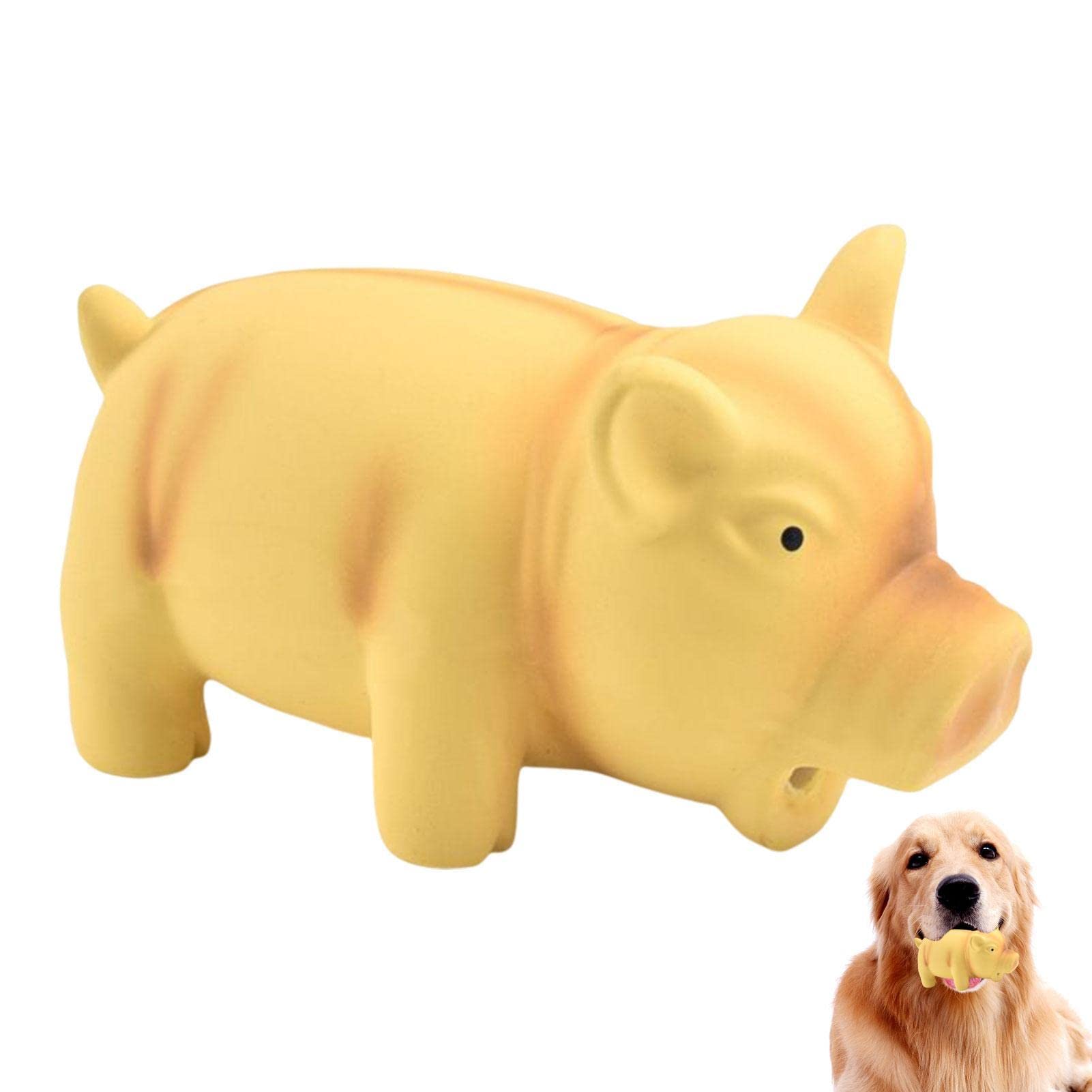 ZHOUHONG Squeaky Dog Toy - Dog Squeaky Toy Latex Dog Chew Toys with an Oinks Sound Squeaker Grunting Dog Toy | Cute Grunting Squeak Pet Chew Toys, Cute Piggy Style Grunting Squeak