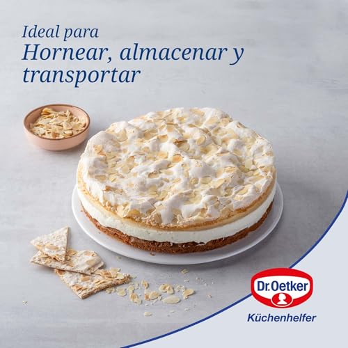 Miniatura 5 de Dr. Oetker Bake Go Molde Hornear Redondo Desmontable Con Tapa Para Transportarr Y Almacenar, 26 Cm Diámetro, Acero Con Revestimiento Antiadherente, Color Negro, 1 Ud.