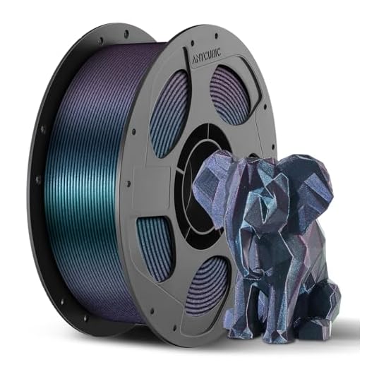 ANYCUBIC Galaxy PLA 3D Printer Filament, Sparkle Glitter PLA, Chameleon Changing Colors, 3D Printing PLA Filament 1.75mm Dimensional Accuracy +/- 0.03mm, 1KG Spool (2.2 lbs), Galaxy Blue