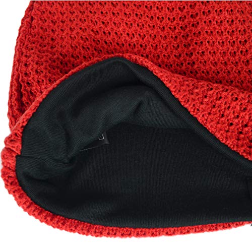 Hisshe Women's Slouchy Beanie Knit Beret Skull Cap Baggy Winter Summer Hat B08W (Solid Red) #TOP2