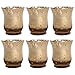 Mercury Glass Gold Votive Set, 6 Pieces, 3.5 Inches