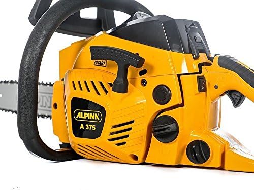 Alpina A 375 Petrol Chainsaw, close-up of engine side
