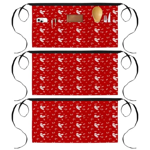 Tablier court de chef 3 poches pour restaurant nettoyage et bistrot 60x30.5cm