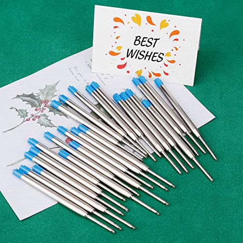 ENLACE Kugelschreiberminen Großraumminen Metall Kugelschreiber Ersatzminen für das G2-Format,24 x Kompatible Set Minen 1,0mm Strichstärke M,Schreibfarbe Blau
