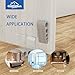 HOMOTEK 2 Pack Wedge Rubber Door Stops Door Chucks Stoppers Wall Protector for Floor & Bottom of Door with Self Adhesive White Holder, 5