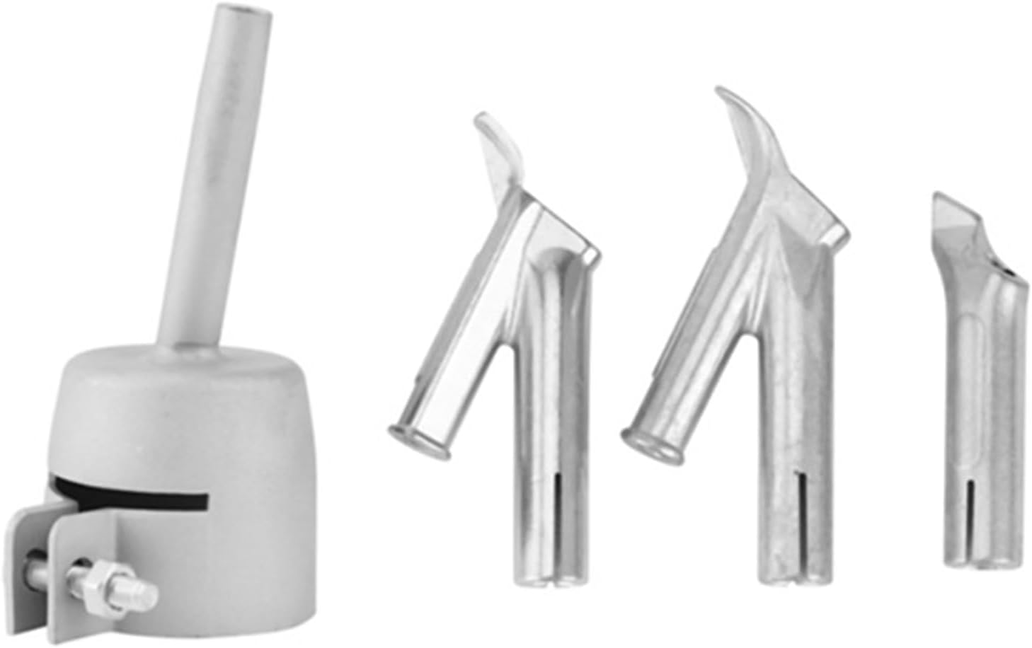 4 Speed Welding Nozzles For Vinyl Pvc Plastic Hoting Air Blower Triangle Speed Nozzle 5Mm Round Welding Head Alloy Y Type(5-inch withoutchuck)