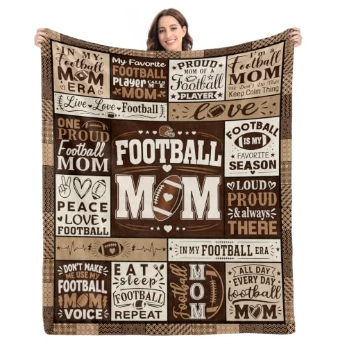 Football Mom Soft Flannel Blanket