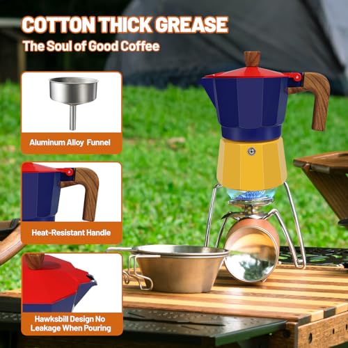 DITOSH 6 Cup Aluminum Espresso Stovetop Moka Pot Express Coffee Maker Percolator Italian Classic Mocha Coffee Machine for Italian and Cuban Cafe Brewing for Home Camping 300ml 10oz by DITOSH - Used condition - Image 5