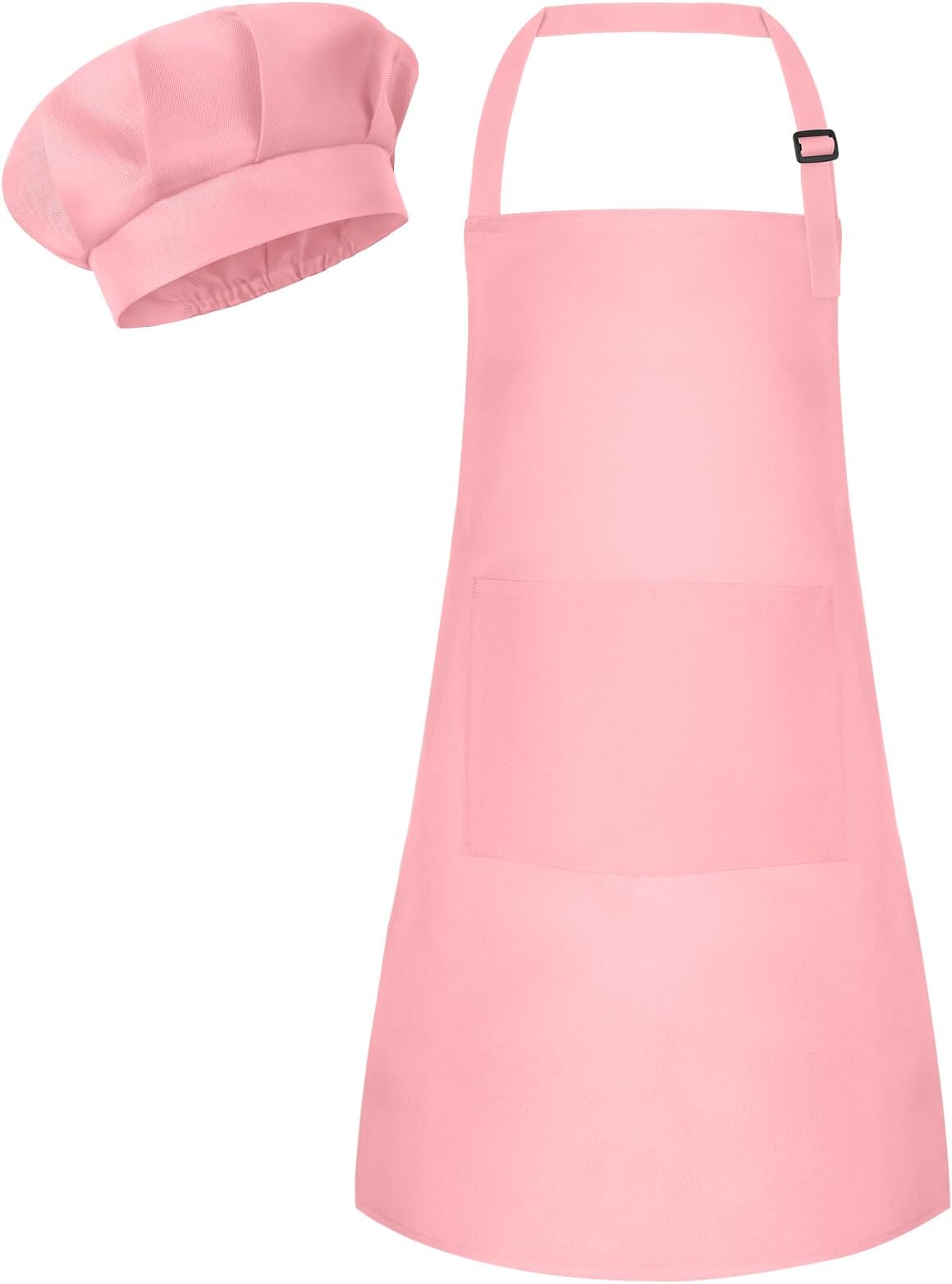 Kids Apron and Chef Hat Set Children Apron Adjustable with 2 Pockets Children Chef Painting for Cooking Baking
