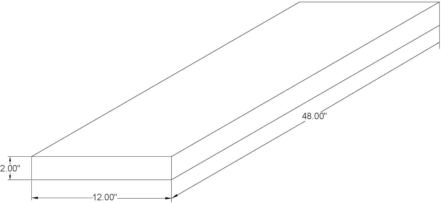 joelsantiques 48 Inch Wooden Floating Shelves for Wall - 48x12x2 in - Made of Natural Wood - Long Heavy Duty Rustic Wall Shelves for Bedroom - Perfect for Living Room, Kitchen - Mocha