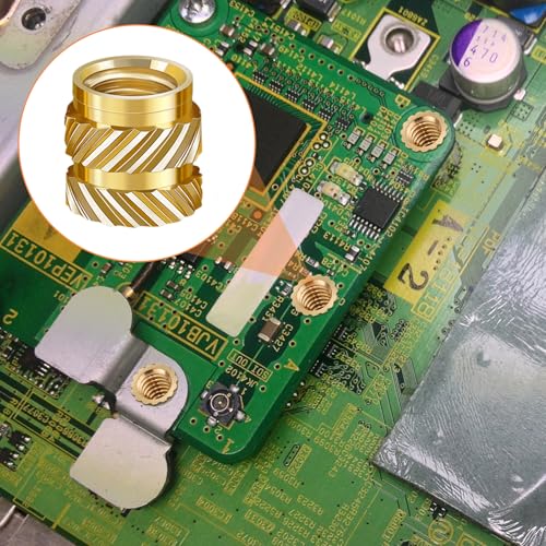 60 Stück Gewindeeinsatz, M6 Gewindebuchse 3D Druck Gewindeeinsätze Einschraubmutter Einschmelzgewinde für Druckteile Automobil Kunststoffteile