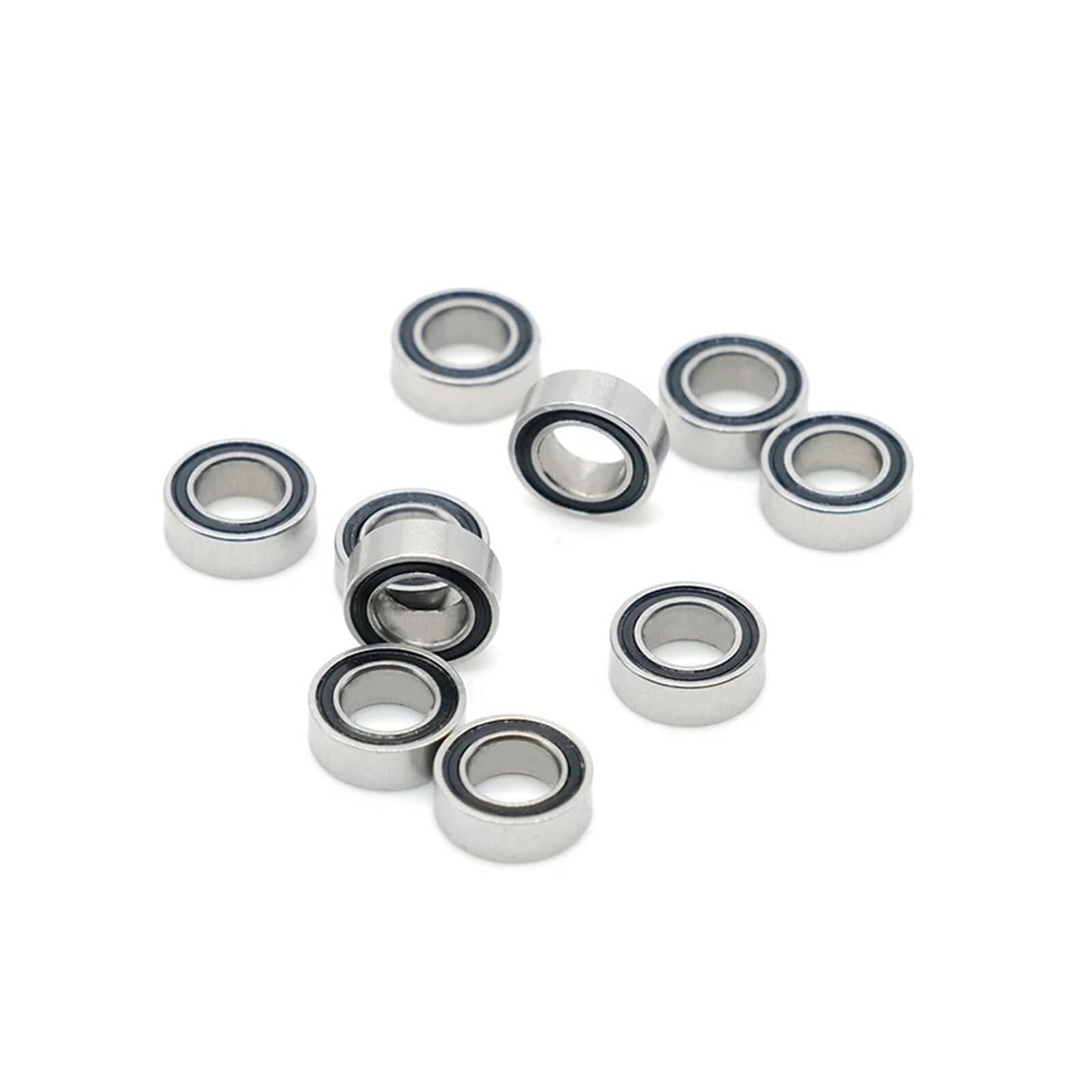 Namiar, 10 sztuk ABEC-7 SMR74-2RS SMR74 2RS 4x7x2,5 Mm Łożysko ze stali nierdzewnej Łożyska do kołowrotka wędkarskiego 4 * 7 * 2. Szczęście