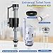 Saillong 1 Pack Universal Toilet Tank Replacement Kit, Include Dual Flush Valve with Push Button, Toilet Fill Valve, Bowl Gasket and Plastic Bolts, Tank Parts Replacement for 2-Piece (3 Inch)
