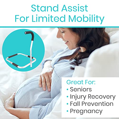 Vive Bed Rail Cane - Stand Assist Bar - Adjustable Height Bedside Safety Handrail - Mobility Aid Guard Device For Elderly Adult - Bed Pull Up Assist - Bedrail Grab Bar For Seniors And Surgery Recovery #TOP5