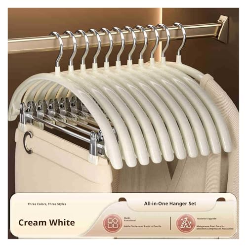 Cintre à double usage pour optimiser le rangement du dressing