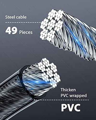 image for KEYSTP Bike Lock Cable with Combination Key,Password Lost Retrievable 