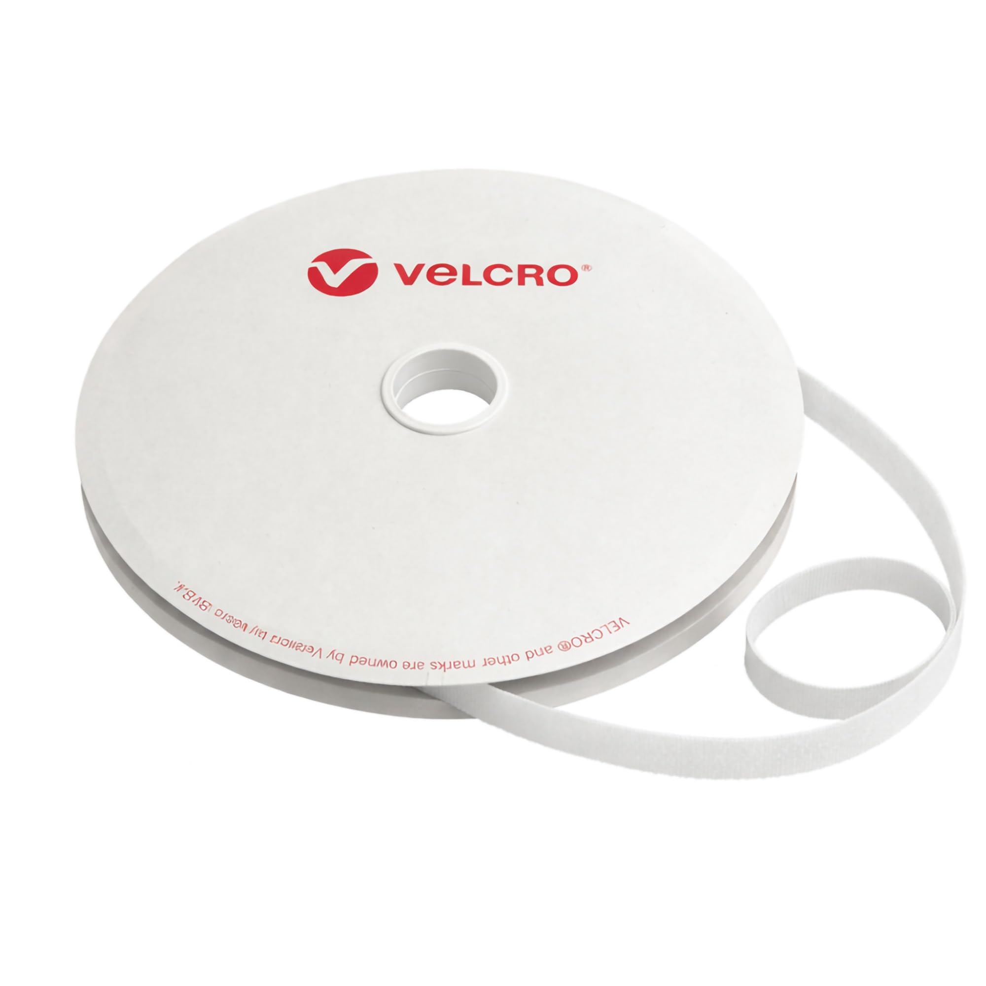VELCRO® Brand ONE-WRAP® Back-to-Back Tape Roll, 20mm Wide Reusable Self-Gripping Cable Wrap for Cable Management, Cut-to-Length Hook & Loop Strap, Pre-Packed 1m–25m Roll Options (White, 20MMX25M)