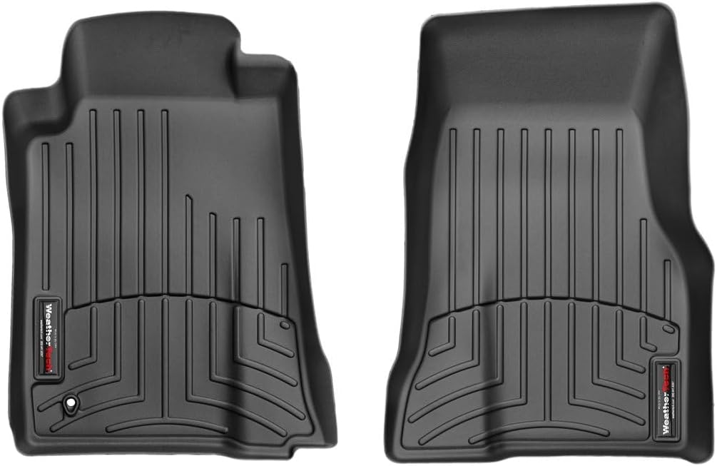 WeatherTech Custom Fit FloorLiners for Ford Mustang, Mustang, 1st Row (441391), Black