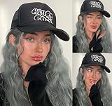 Peluca de pelo ondulado verde, para mujeres, estilo afro, con lazo frontal, peluca para disfraz, peluca rubia.