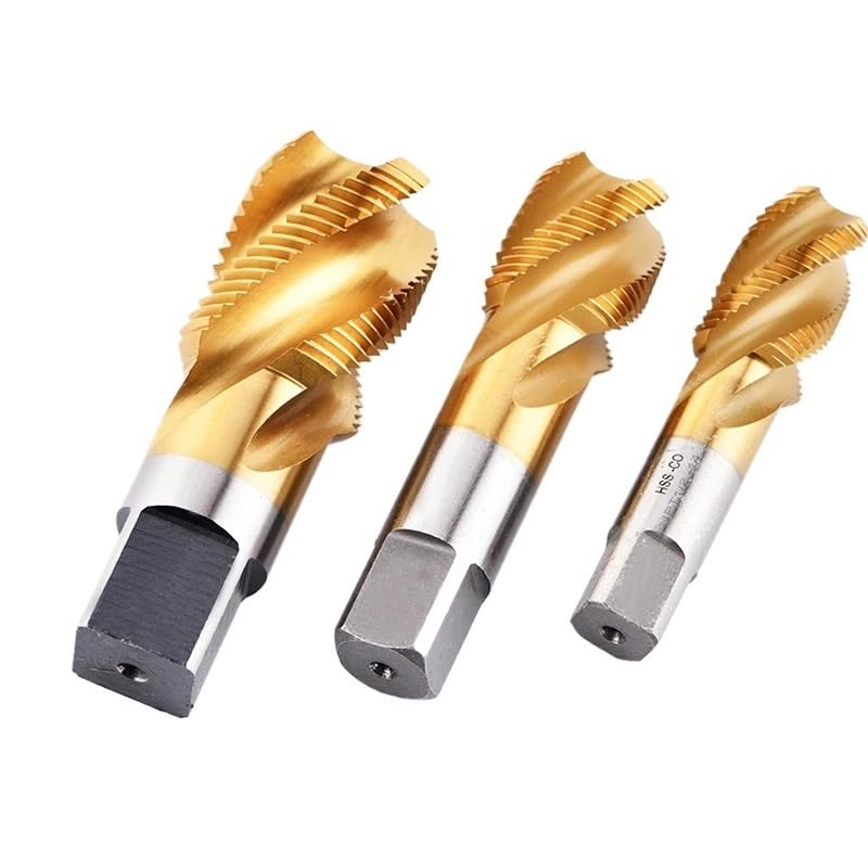 Macho de roscar for tubería G/ZG/RC/NPT/PT, 1/16-1 pulgada HSS CO M35, herramienta de roscado de flauta espiral for acero inoxidable(G1)
