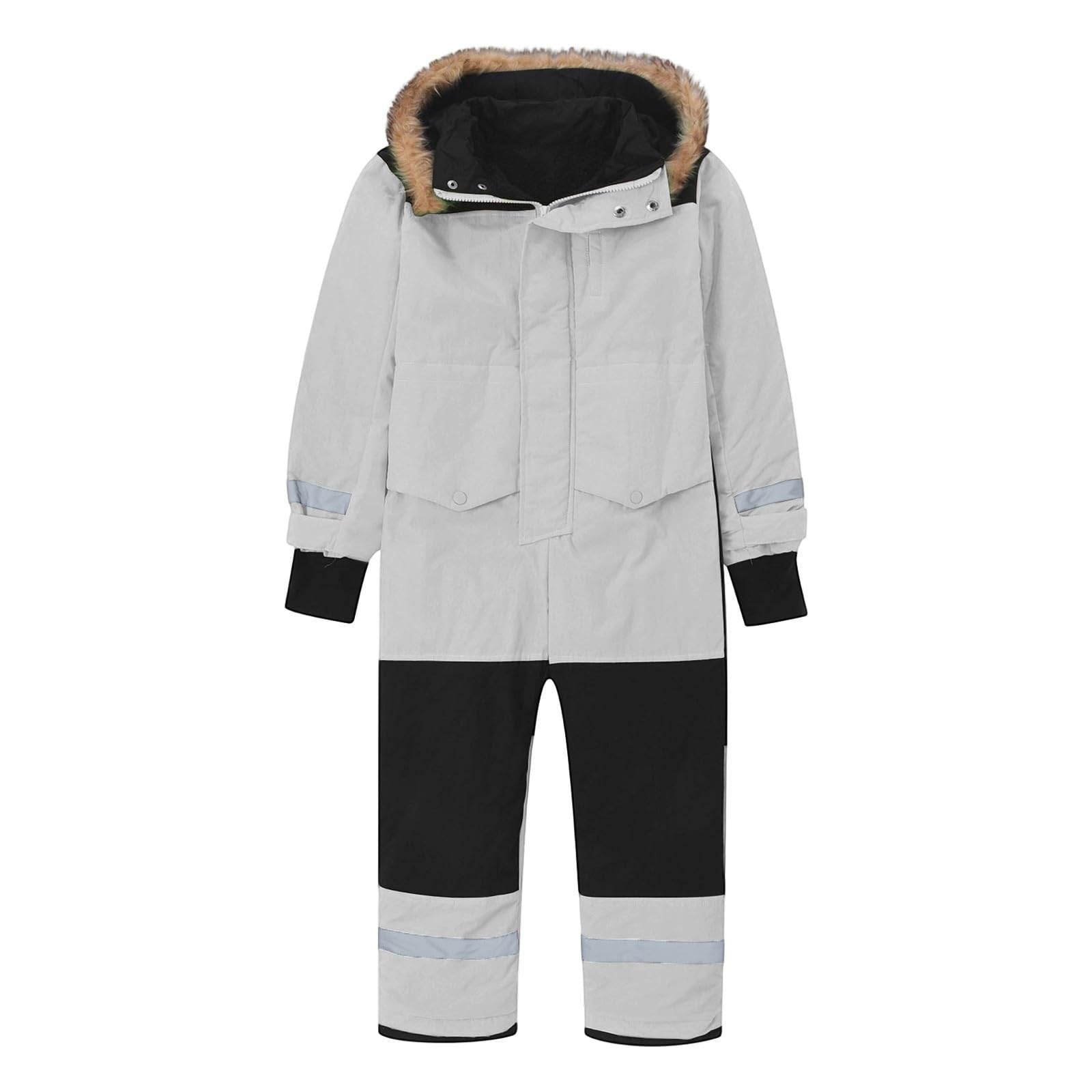 Generico 2026 Tuta Neve Intera Bambini Tuta da Sci Impermeabile e Leggera Unisex Termica Invernale Calda da Neve Antivento con Tuta Rimovibile in Softshell Completo Bambino Set Snowsuit