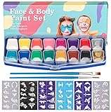 ✔ SEGURIDAD Material Set de maquillaje infantil de todos los ingredientes de colores y rostro en nuestros kits son de colores en el laboratorio probado y al 100% de la FDA cumple. Colorful Arts Face Paints y Face ✔ Painting sets son hipo-alergénicos, vegana & parabenos, completamente atóxico, tradicional y muy seguro. tendrá que no se preocupe acerca de nuestros kits de pintura facial, hacer la causar reacciones alérgicas o neurodermitis.