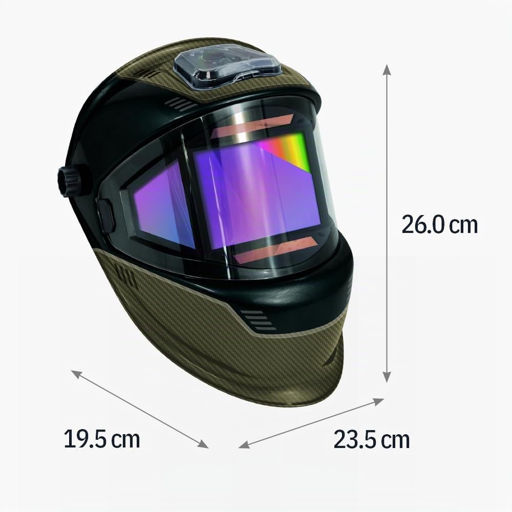 GYS, Masque de Soudage LCD PANORAMIC 3XL True Color, Teinte 3/4>12, Champ de Vision 114x85mm, Assombrissement Auto 0,04ms, Classe Optique 1/1/1/1, pour MMA, TIG, MIG/MAG & Meulage