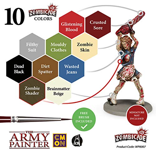 Warpaints Starter Paint Set with FREE Paintbrush Zombie Miniature