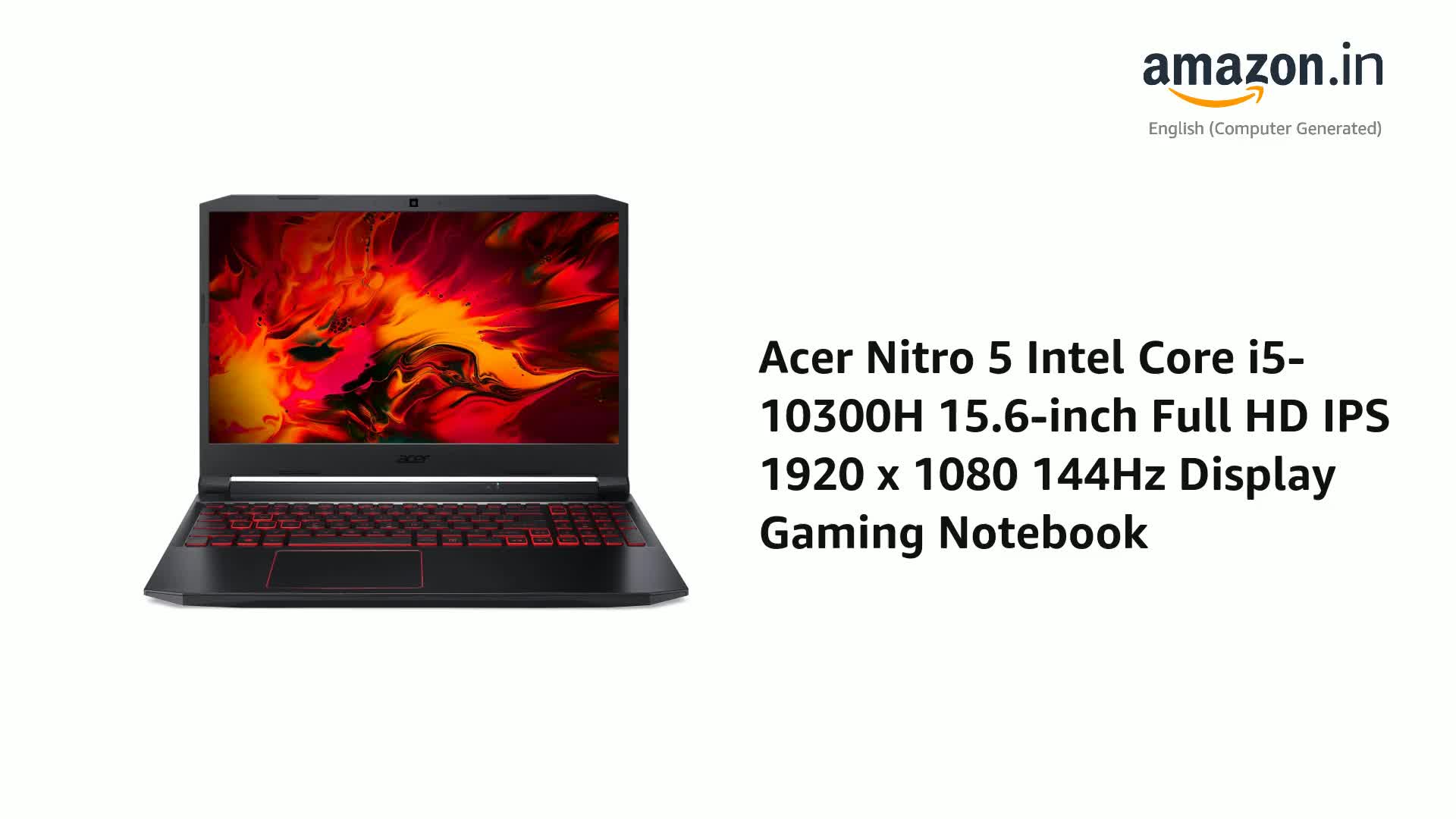 Acer Nitro 5 AN515-55 15.6-inch 144Hz Display Gaming Notebook