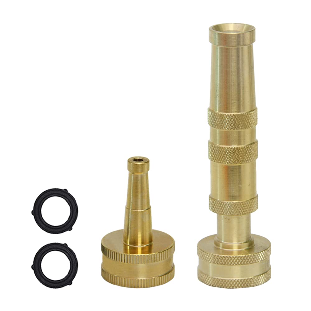 Heavy Duty Adjustable Twist Hose Nozzle Jet Sweeper Nozzle, Soild Brass