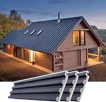 Set of 3 Insulated Aluminum Roof Panels, 0.9 m Length