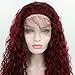 Candice Hair Synthetic Wig Lace Front Wigs Long Loose Curly with Baby Hair Natural Hairline Heat Resistant Fiber Lace Wigs Swiss Natural Wine Red Wig For Black Women 180% Density 24 Inch 118 …