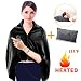 GMAYOO USB Heated Warm Shawl, Plush Heated Throw Blanket with Pillowcase, Heated Cape Heating Lap Blanket as a Pillow, Electric Flannel Blanket