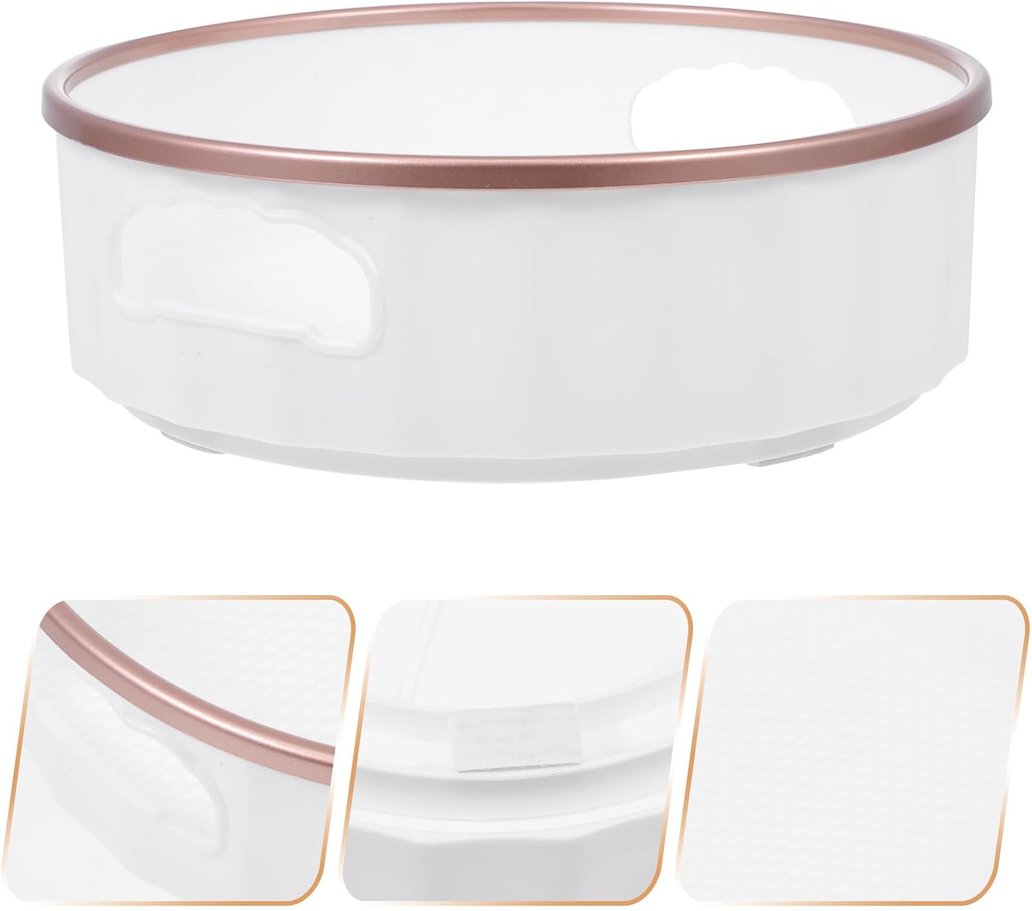 Alipis Rotatable Spice Bottle Storage Rack Small Rose Gold Plastic Condiment Organizer Cabinet Storage Case for Kitchen Seasoning Bottle Holder