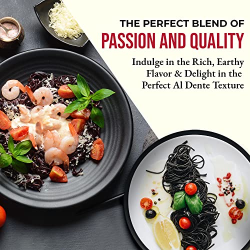 Antichi Poderi Organic Black Squid Ink Pasta Linguine - Black Pasta Noodles Made With Durum Wheat Semolina, Squid Ink, And Wheat Germ, Imported Gourmet Pasta From Italy #TOP5