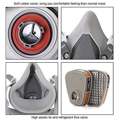 Active Carbon Gases Chemicals Respirator - For Vapors, Paint, Dust,Formaldehyde, Sanding, Polishing, Spraying,Machine Polishing And Other Work #TOP2