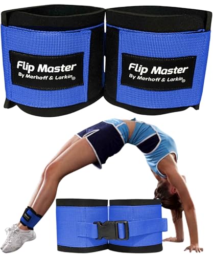 Flip Master Ankle Straps Tumbling Trainer | Gymnastics & Cheerleading Equipment For Back Flip/Tuck & Handspring Form | Adjustable Band for Girls, Boys & Adults | For Cheer, Dance & Gymnastic Practice