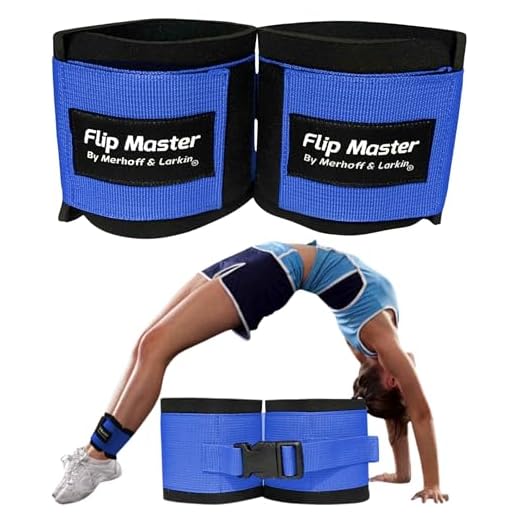 Flip Master Ankle Straps Tumbling Trainer | Gymnastics & Cheerleading Equipment for Back Flip/Tuck & Handspring Form | Adjustable Band for Girls, Boys & Adults | for Cheer, Dance & Gymnastic Practice