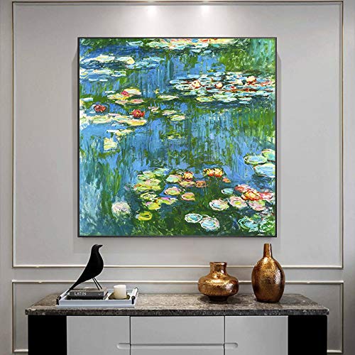 Nénuphars Claude Monet tableau impressionniste pour habiller un grand mur vide
