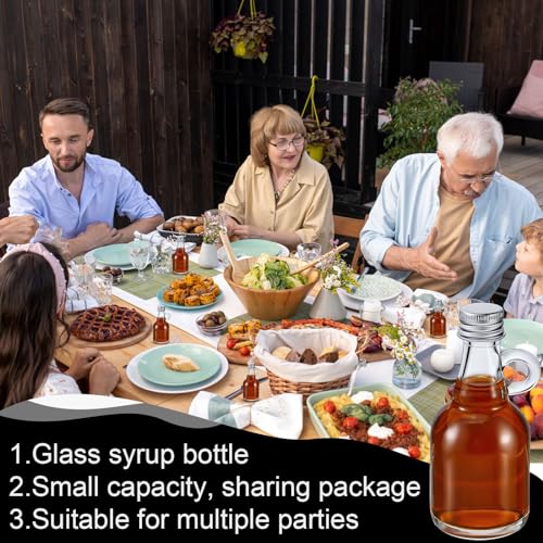 Suclain 48 Pcs Small Maple Syrup Bottles Glass with Handle Lids, 1.7oz by Suclain - Used condition - Image 4