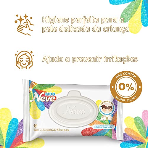 Lenços Umedecidos Neve Kids - 48 lenços