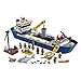 Produktbild LEGO City Ocean Exploration Ship 60266, Toy Exploration Vessel, Mini Helicopter, Submarine, Shipwreck with Treasure, Lifeboat, Stingray, Shark, Plus 8 Minifigures, New 2020 (745 Pieces)