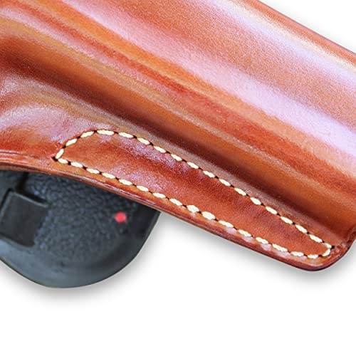 Premimum Leather Paddle Owb Revolver Holster With Retention Strap Fits Rugerr Single Six Series 22 Lr / 22 Wmr 5.5", Right Hand Draw, Brown Color #1451# #TOP6