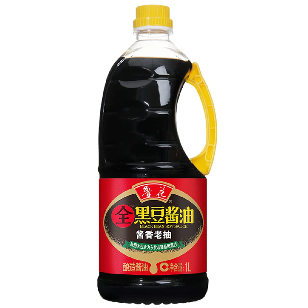 Luhua Black Bean Dark Soy Sauce,Non-GMO,0 Added 33.8 Fl Ounce