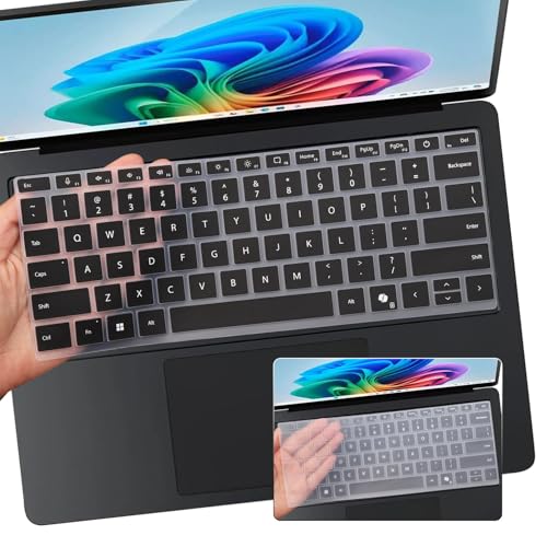 2024 Microsoft Surface Laptop 7 35.1 cm & 38.1 cm US���C�A�E�g �L�[�{�[�h �X�L���u���b�N+�N���A 2 PCS �L�[�{�[�h�J�o�[